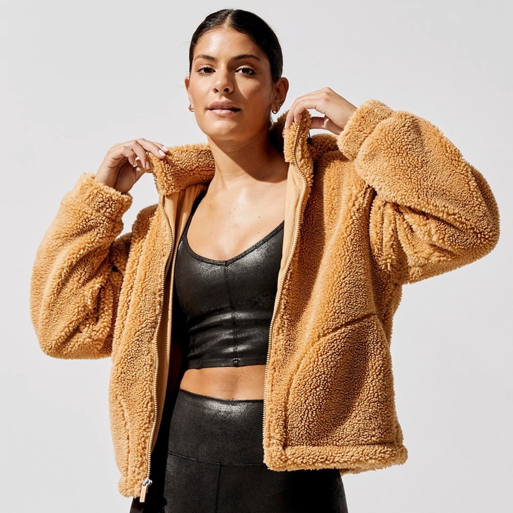 Carbon 38 Cropped Teddy Jacket